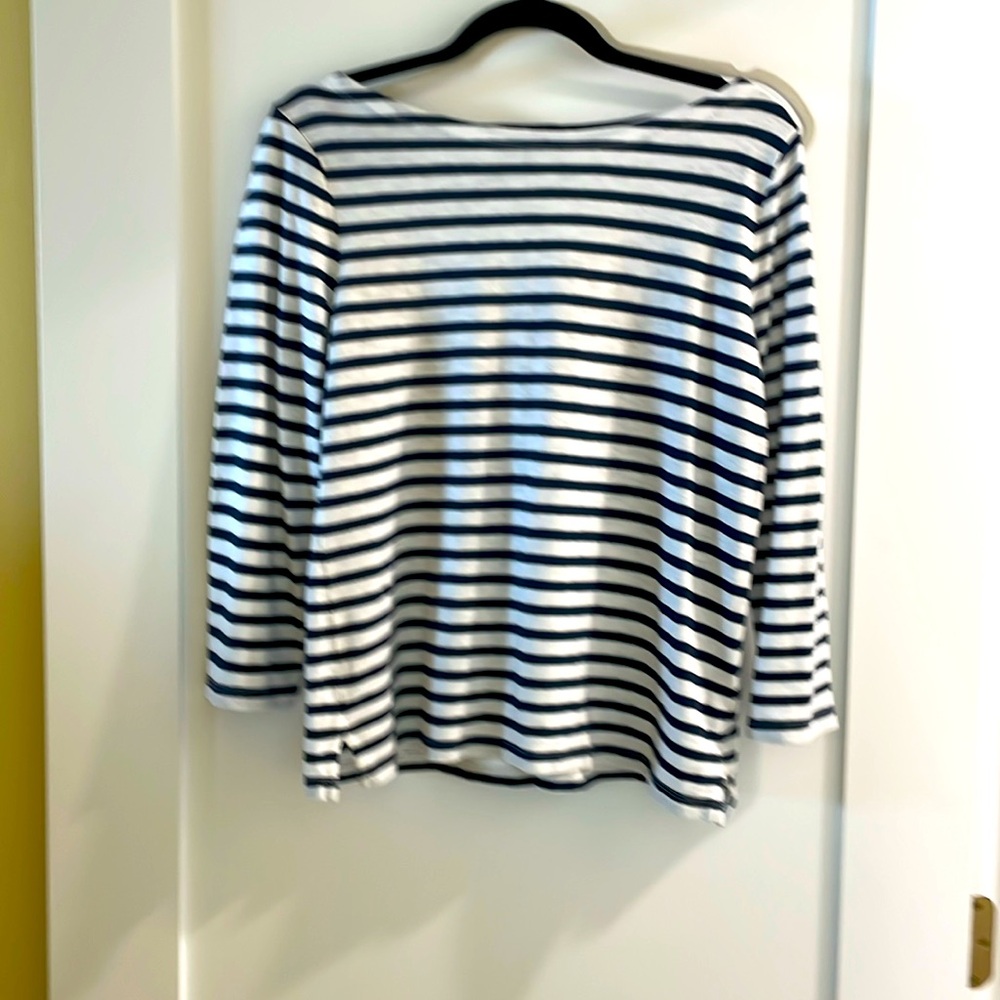 J Crew Striped Blue/ White Tee